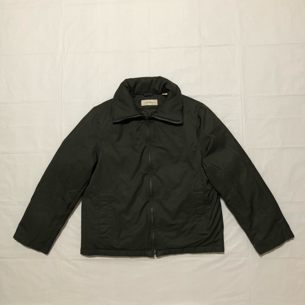 Calvin Klein Down Women’s Long Sleeve Full Zip Dark Gray Jacket XS